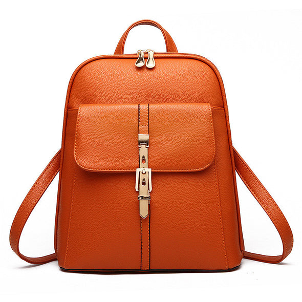 Fashion Casual Korean Ladies Leather Backpack