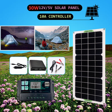 Solar Panel Car Van Caravan Camper Monocrystalline Portable Battery Charger